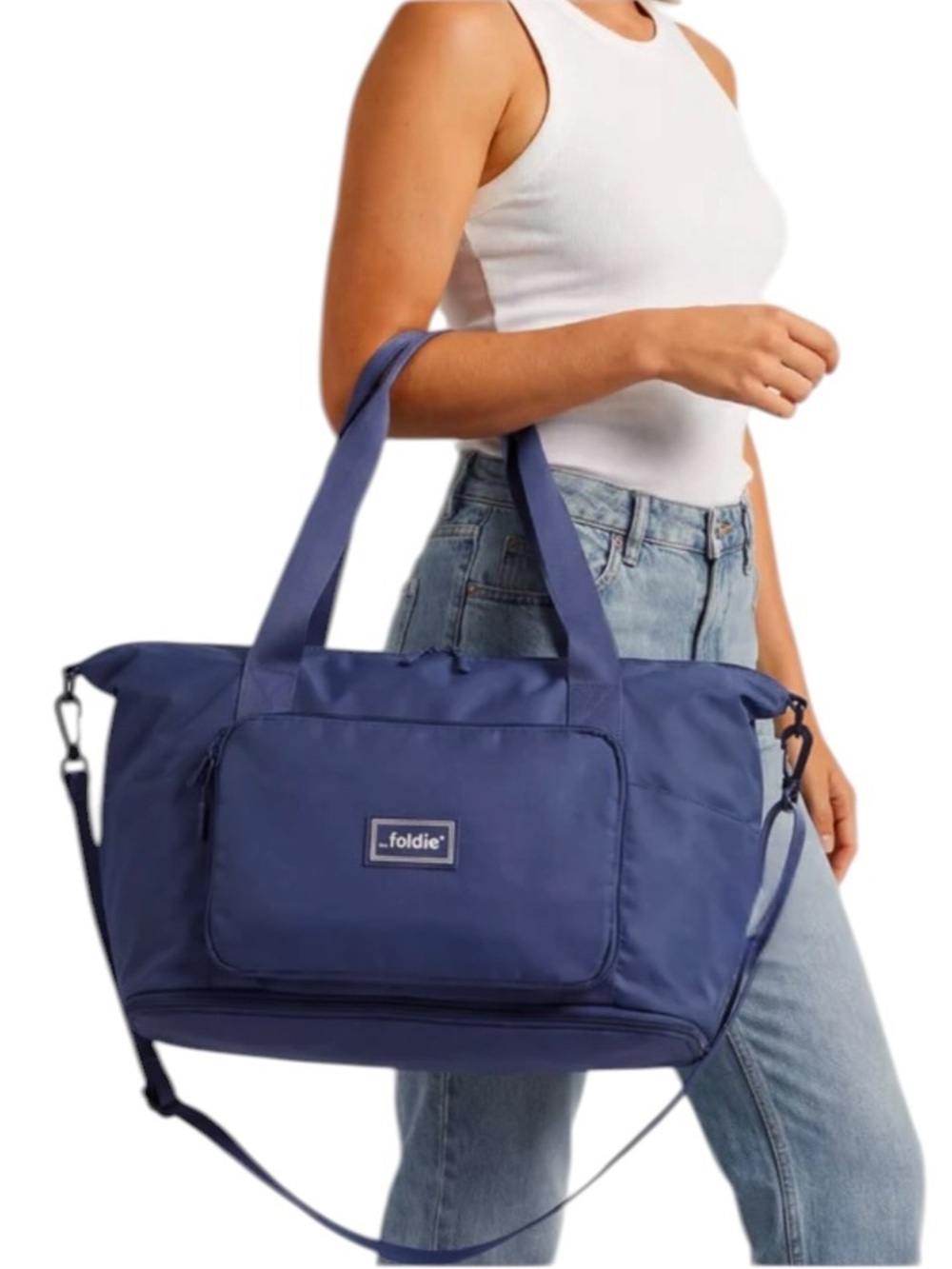 NWT The Foldie Expandable Travel Bag Navy